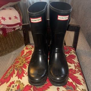 Gloss short Hunter boots size 10